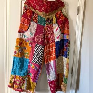 Colorful Patchwork Boho Harem Pants
